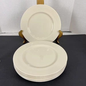 7 Lenox Special Plain Ivory Dinner Plates No Trim USA Unused Clean! 10.5” - Picture 1 of 4