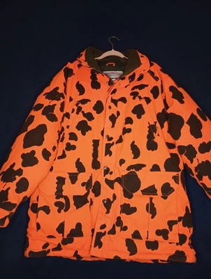  Chaqueta de caza Field & Stream para hombre naranja brillante camuflada con capucha resistente talla L Foto 1 de 4