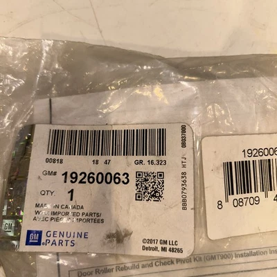 OEM NUEVO 19260063 07-14 Cadillac Chevrolet GMC Kit de pasador de bisagra de puerta delantera Foto 1 de 3