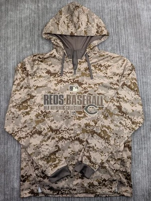 Cincinnati Reds MLB Majestic Auténtica Colección Sudadera con Capucha Camuflada Para Hombre Grande Foto 1 de 4