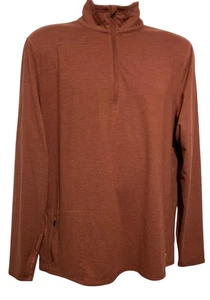 Vuori Ease Performance 1/2 Zip Pullover Herren Large Rost Langarm Stretch V221 - Bild 1 von 11
