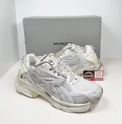 Size 47EU/14US - Balenciaga Runner White Distressed Sneakers🤍NEW/RETAIL $1.2K! - Image 1 of 4