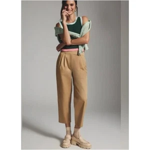 Anthropologie x Exquise Barrel-Leg Chino Pants Size Medium - Picture 1 of 4