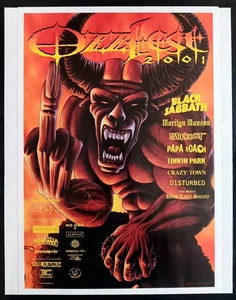 OZZFEST 2001 ORIGINAL CONCERT POSTER OZZY BLACK SABBATH MARILYN MANSON DISTURBED - Picture 1 of 7