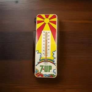 Vintage model  Thermometer psychedelic 7-Up metal merchandise advertising Soda  - Picture 1 of 19
