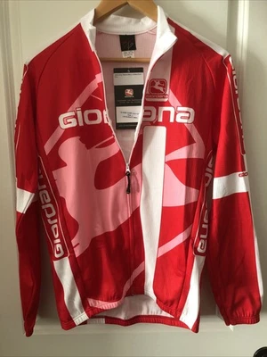 Giordana Cycling Vero Pro Jersey Men Size L Euro Fit Full Zip LongSleeve Red NEW - Image 1 of 4