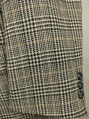 Southwick Vintage Mens 43/44L Sport Coat Plaid Check Tweed Wool 3 Button Roll 2 - Image 1 of 4