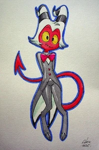 Hellava Boss 2019 Alex Hipolito SIGNED Hand Painted Convention Pinup Hellaverse - Picture 1 of 2