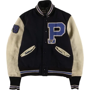 Vintage 1960'S Whiting varsity jacket with leather sleeves and wool buttons ... - Picture 1 of 20