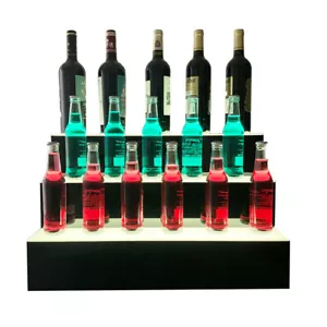 Pantalla de botella de licor iluminada LED de 24 pulgadas y 3 pasos iluminada con control remoto - Imagen 1 de 14