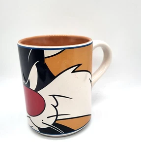 Vintage 1998 WB Sylvester The Puddy Cat Big Face Coffee Mug Cup - Picture 1 of 6