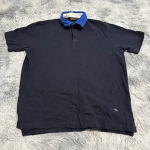 Еtro Milano Polo Shirt Black Logo Made in Italy Sz L Large, Embroidered Pegasus - Picture 1 of 7