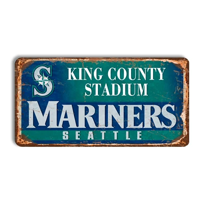 Metal sign Seattle Mariners vintage Seattle Mariners home stadium sign Mariners - Image 1 of 4