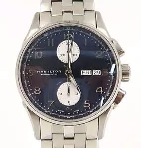 HAMILTON Model number: H325760 JAZZMASTER MAESTRO AUTO CHRONO Silver Black - Picture 1 of 15