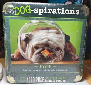 Brand New Dog-spirations "Hope" 1,000 piece Jigsaw Puzzle Metal Tin 19" x 26" - Picture 1 of 6