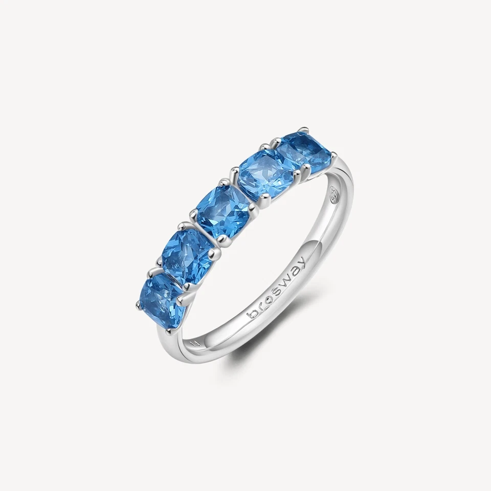 BROSWAY FANCY ANELLO DA DONNA IN ARGENTO 925 E ZIRCONI FFB14C FREEDOM BLUE N.14 - Immagine 1 di 4
