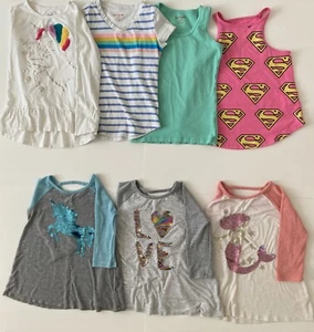 Girls size 6 shirts- 7 Justice/Cat&Jack - Good condition - Picture 1 of 10
