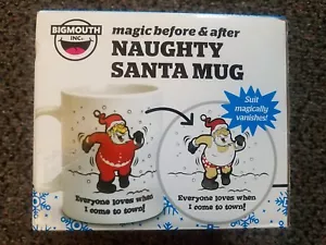 NEW BIGMOUTH INC MAGIC BEFORE AND AFTER "NAUGHTY SANTA" CERAMIC MUG/CUP - Picture 1 of 6