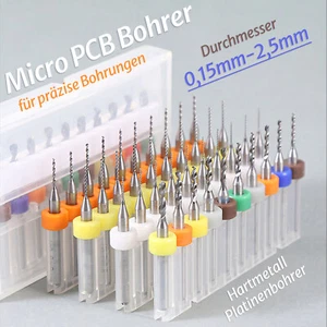 Micro PCB Bohrer 0,15 - 2,5 mm Hartmetall Platinenbohrer für präzise Bohrungen - Bild 1 von 11