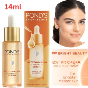 PONDs 12% Vit C+E+A Bright Beauty Serum 14ml for brighter skin protect from sun - Picture 1 of 8