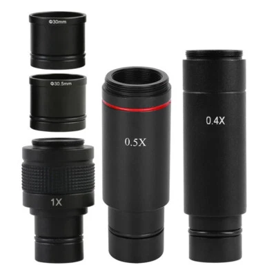Microscope CCD CMOS Camera Adapter 0.4X 0.5X 1X C Mount Lens - Image 1 of 4