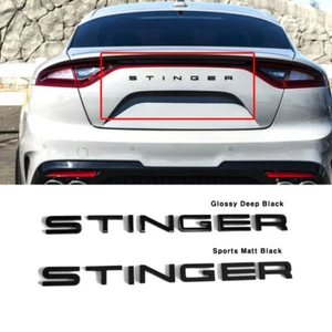 Emblema trasero Stinger letras anchas color negro 2 tipos para KIA Stinger 2018-2023 - Imagen 1 de 9