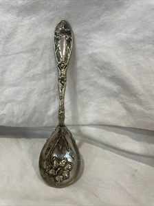 ANTIQUE OXFORD SILVER PLATE CO. NARCISSUS SERVING SPOON PATENT 1908 - Picture 1 of 3