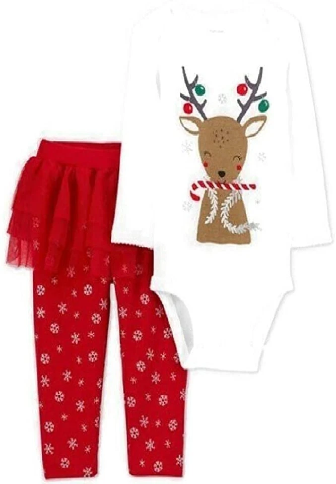 Just One You by Carter's Christmas Holiday Reindeer Tutu Pants Set- Infant Sizes - Image 1 of 1