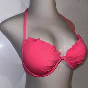 Pink VICTORIAS SECRET Padded Bikini Swimsuit Top ~ 32DD - Picture 1 of 5