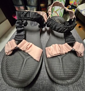 Wild Pair Kendie Damen-Slipper Keilabsatz Fersenriemen pink/schwarz 9,5 M - Bild 1 von 6