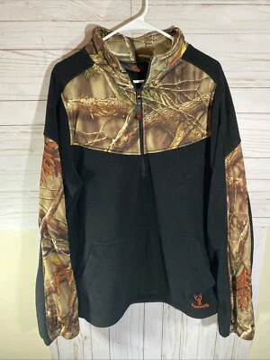 Huntworth Fleece Camo Jacket 1/4 Zip Oak Tree Camouflage Hunting Coat Mens XL - Image 1 of 4