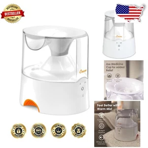 Whisper-Quiet 1.9L Warm Mist Humidifier for Bedroom Relief – Vapor Pad Included - Picture 1 of 8