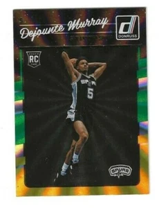 Tarjeta de novato de radiocontrol Dejounte Murray 2016-17 Donruss #173 espolones láser verde/amarillo - Imagen 1 de 2