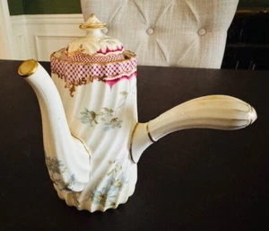 Antique Minton 19th C Side Handle Chocolate Coffee Tea Pot Victorian Teapot RARE - Picture 1 of 19