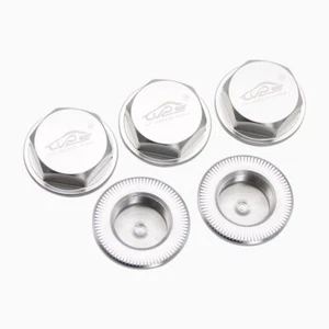 5pz Cappuccio Dado Ruota 24mm Argento per 1/5 RC HPI BAJA 5B 5T 5SC RV King Motor US - Foto 1 di 10