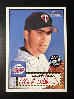 2001 Topps Heritage Autographs Red Ink #THAMR Mark Redman #'d 19/52 Twins - Image 1 of 2