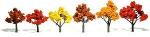 Multi Scale - TREES - FALL MIX -6 PCS- 3"-5" - WOO-TR1541 - Picture 1 of 2
