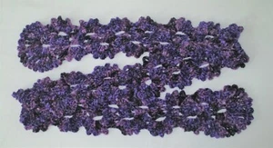 Handmade Lush Soft Velvet Crochet Queen ANNE Butterfly Lace Scarf Potent Purple - Bild 1 von 10
