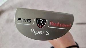 PING Redwood Piper S Mid Mallet Putter Flex Club de Golf Uso 34" Diestro Negro - Imagen 1 de 6
