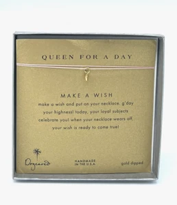 Dogeared Gold Dipped ''Queen for A Day'' Necklace Pendant 18'' One Size 1507 - Picture 1 of 3