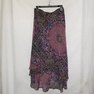 Evan-Picone Skirt Womens Size 22W Boho Tiered Ruffled Hem Artsy - Picture 1 of 10