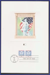 USA3 #O148 U/A FLEETWOOD PROOFCARD FDC Great Seal - Bild 1 von 1