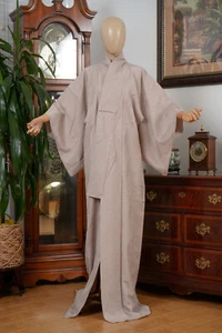 DEAR VANILLA JAPANESE TANGO CHIRIMEN SILK IROMUJI KIMONO WOMEN'S AUTHENTIC JAPAN - Picture 1 of 8