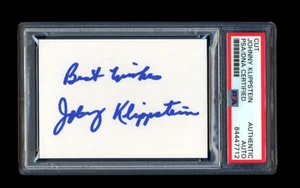 JOHNNY KLIPPSTEIN SIGNED MINT CUT PSA/DNA AUTOGRAPHED 1959 LOS ANGELES DODGERS - Picture 1 of 1