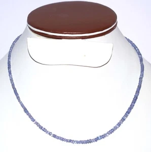 Pietra preziosa tanzanite blu 2-4 mm perline rotonde 12-40" collane filo RF-104 - Foto 1 di 11