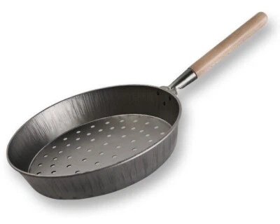 PADELLA PER CASTAGNE ARROSTICASTAGNE CON MANICO IN LEGNO 26CM - Immagine 1 di 4