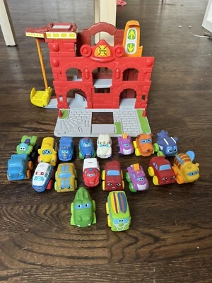 Lot Of Tonka Chuck  And Friends And Unbranded  Soft Mini Cars With Fire Station - Image 1 of 4