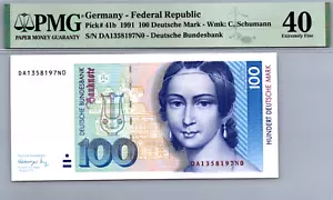 Germany 100 Mark 1991 PMG 40 XF P# 41b - Picture 1 of 3