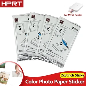 Color Photo Paper 2x3 Inch Sticky-Backed Zink Photo Paper For HPRT MT53 Pocket P - Picture 1 of 8