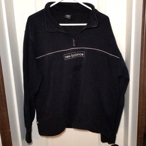 New Balance Herren Essentials French Terry halber Reißverschluss Oberteil schwarz Large - Bild 1 von 14